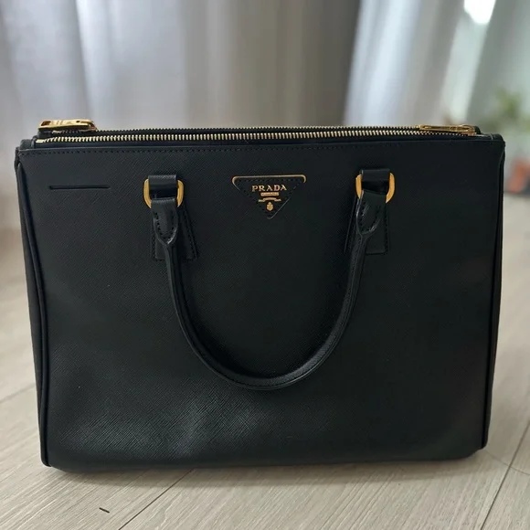 Prada Saffiano Lux Double Zip Tote - Picture 3 of 6